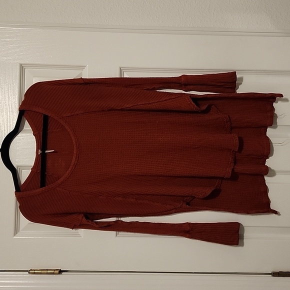 Free People Thermal Sweater Rust Color Size Small - Picture 1 of 4